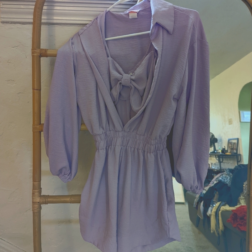 Lilac romper with matching bralette